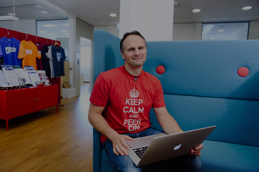 Kaj at the office